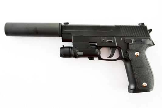 Airsoftová pistole P226 s tlumičem